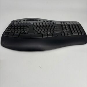 Microsoft Wireless Natural MultiMedia Keyboard WUR0385 X09-55569 Black UNTESTED